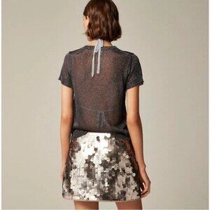 J. Crew Collection Statement Bronze Sequin Mini Skirt 100% Cotton NWOT Size XXS